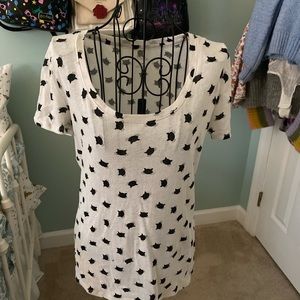 Patterned scoopneck tee by BDG